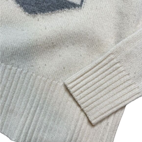 ALPS & METERS Ski Race Knit Monarch Sweater Cream Gray Size Medium - Picture 5 of 8